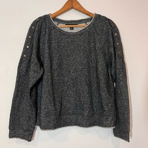 Rock and Republic Women Long Sleeve Top With Buttons on Sleeve Size Large